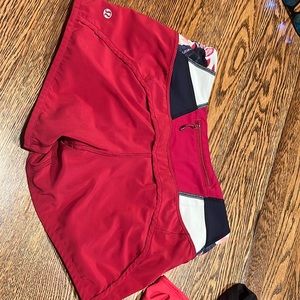 lululemon size 2 shorts red